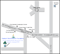 Map : Lampang, Elephant Reintroduction Foundation